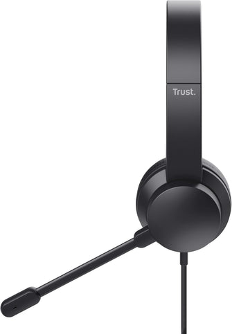 Buy Trust,Trust Ayda On-Ear Wired Headset with Microphone – 3.5mm Jack, Lightweight, Adjustable Headband, 1.8m Cable – For PC, Laptop, Mac, Zoom & Teams – Black - Gadcet UK | UK | London | Scotland | Wales| Near Me | Cheap | Pay In 3 | Headsets