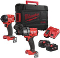 Milwaukee M18 FUEL M18FPP2A3-502X 18V Combi Drill & Impact Driver Twin Kit – 2×5.0Ah Batteries, Fast Charger & HD Box