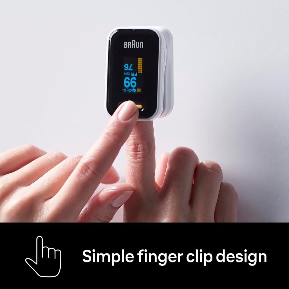 Buy Braun,Braun Pulse Oximeter 1 – Accurate Blood Oxygen Finger Monitor, Clinically Validated, Easy-to-Use, Ideal for COPD, Pneumonia & Sleep Apnea – YK-81CEU - Gadcet UK | UK | London | Scotland | Wales| Near Me | Cheap | Pay In 3 | Blood Pressure Monitors