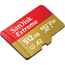 SanDisk Extreme 512GB microSDXC Card – UHS-I, 190MB/s Read, 130MB/s Write, 4K Video, Red/Gold (SDSQXAV-512G-GN6MN)