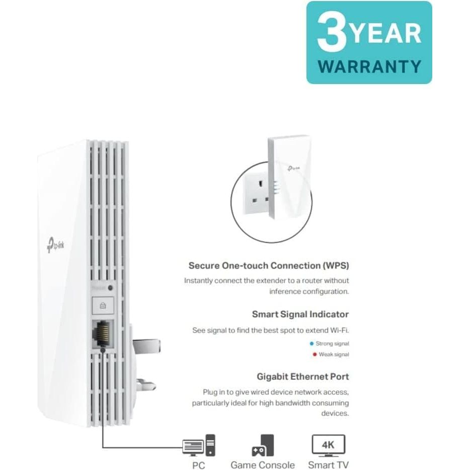 Buy TP-Link,TP-Link Mesh WiFi 6 Booster, Ultraxtend WiFi Range Extender with 1 Gigabit Port, AX3000 Mbps Internet Booster, 5GHz, App Control Easy Setup, UK Plug (RE700X) - Gadcet  | UK | London | Scotland | Wales| Near Me | Cheap | Pay In 3 | Network Cards & Adapters