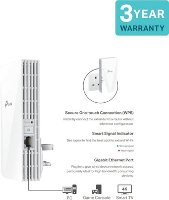 Buy TP-Link,TP-Link Mesh WiFi 6 Booster, Ultraxtend WiFi Range Extender with 1 Gigabit Port, AX3000 Mbps Internet Booster, 5GHz, App Control Easy Setup, UK Plug (RE700X) - Gadcet  | UK | London | Scotland | Wales| Near Me | Cheap | Pay In 3 | Network Cards & Adapters