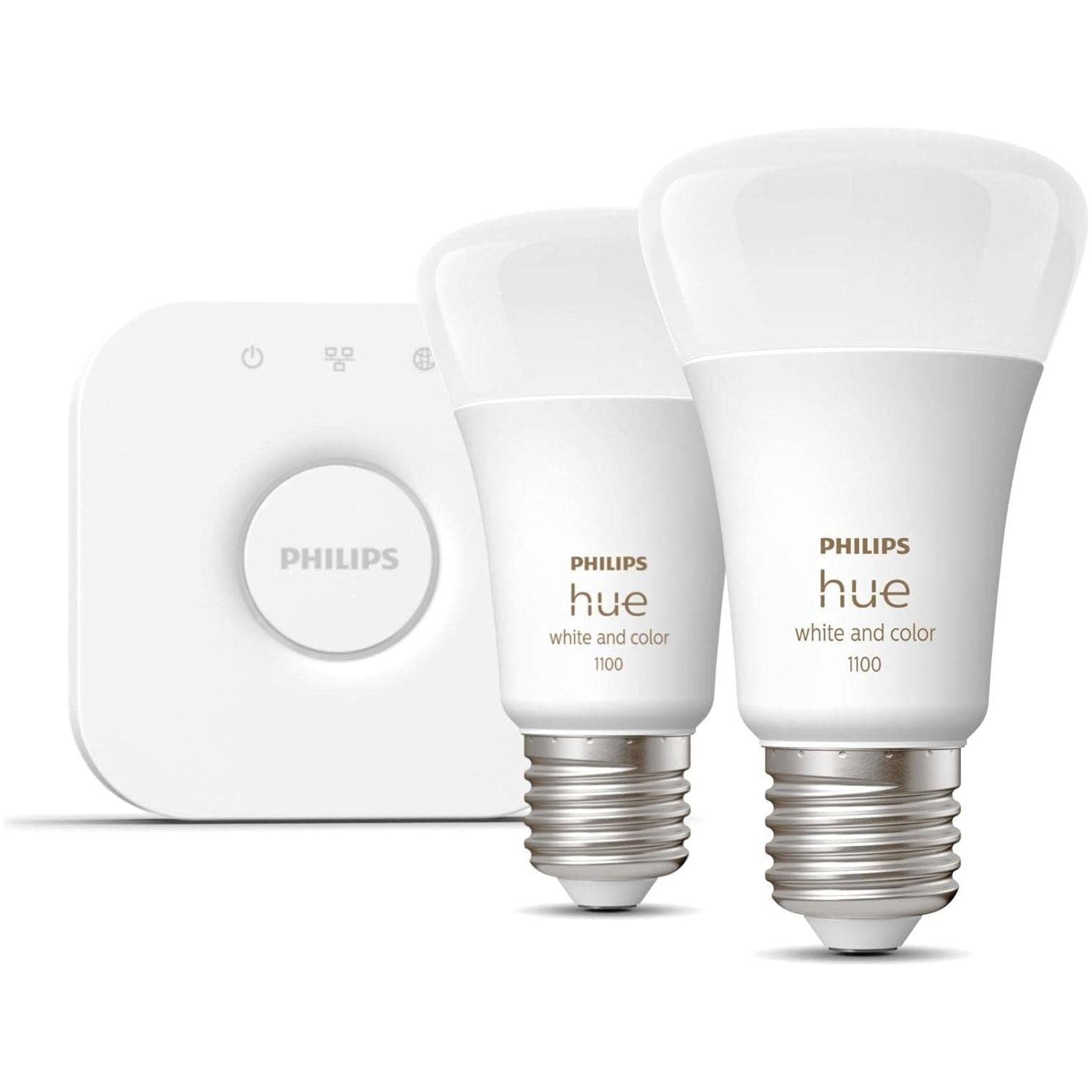 Buy Philips Hue,Philips Hue White and Colour Ambiance Wireless Lighting LED Starter Kit with 2 E27 Bulbs - Gadcet UK | UK | London | Scotland | Wales| Ireland | Near Me | Cheap | Pay In 3 | LED Light Bulbs