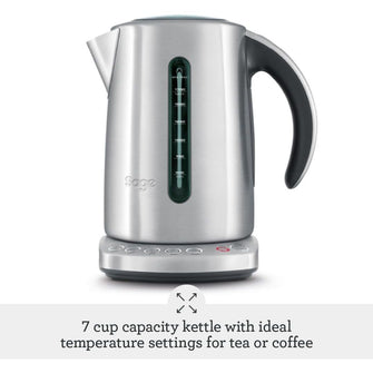 Sage The Smart Kettle – Quiet Cordless Electric Kettle, Fast Boil, Brushed Stainless Steel
