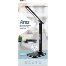 Buy groov-e,Groov-e Ares Desk LED Lamp with Wireless Charging Pad & Clock - Black - Gadcet UK | UK | London | Scotland | Wales| Near Me | Cheap | Pay In 3 | Lamps