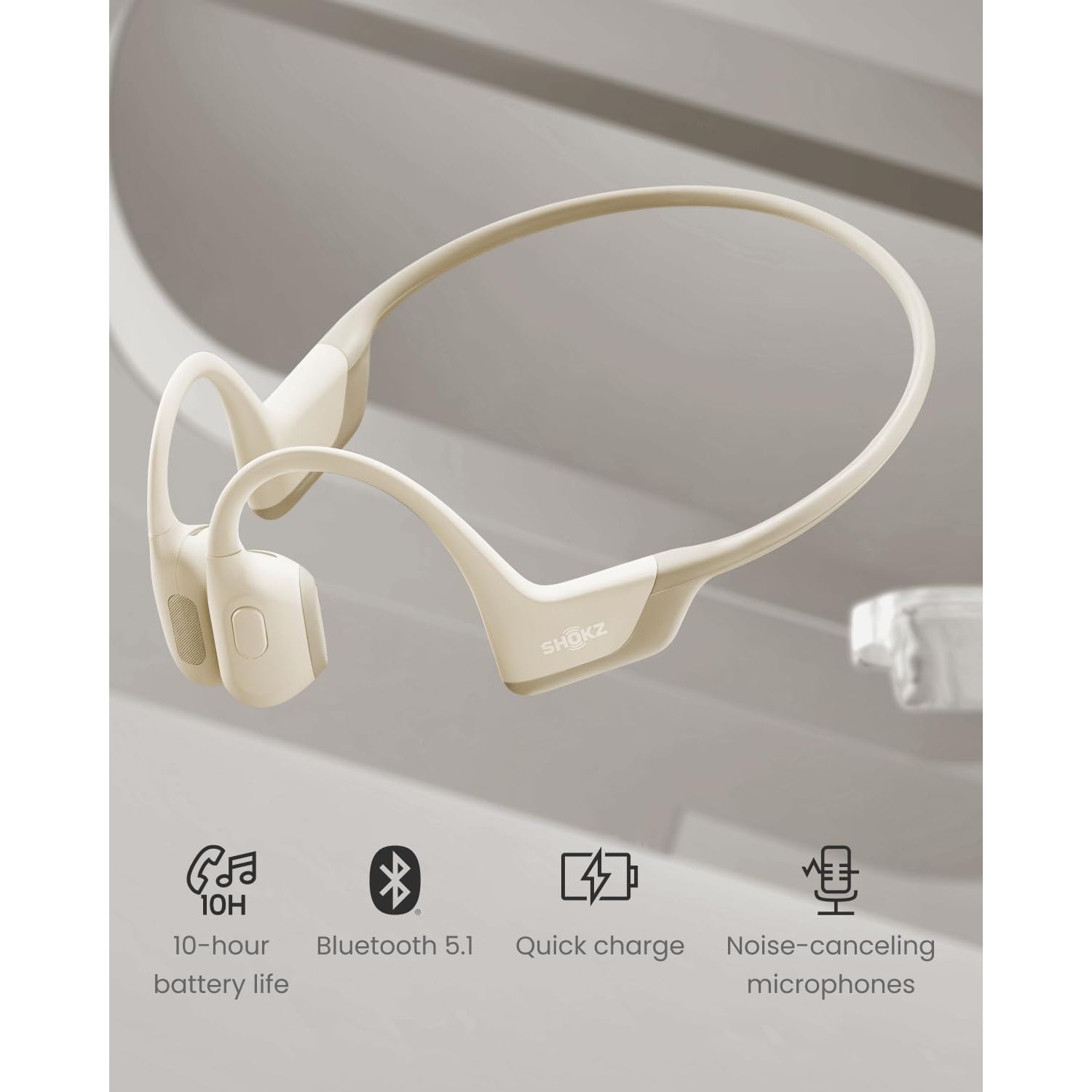 Buy Shokz,Shokz OpenRun Pro Mini Bone Conduction Headphones - Open-Ear Bluetooth, IP55 Waterproof, 10H Playtime, Beige - Gadcet UK | UK | London | Scotland | Wales| Near Me | Cheap | Pay In 3 | Headphones & Headsets