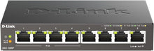 D-Link DGS-1008P 8-Port Gigabit Unmanaged PoE+ Network Switch – 4 PoE Ports, 60W Power Budget, Plug & Play, Metal Case