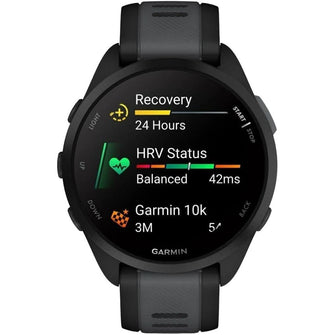 Buy Garmin,Garmin Forerunner 165 GPS Running Smartwatch - AMOLED Touchscreen, Advanced Training, 11-Day Battery, Black - Gadcet UK | UK | London | Scotland | Wales| Near Me | Cheap | Pay In 3 | Stopwatches