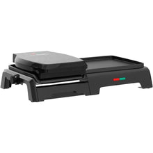 George Foreman Large Electric Grill & Griddle 23450 – Dual Temperature Control, Non-Stick, Black