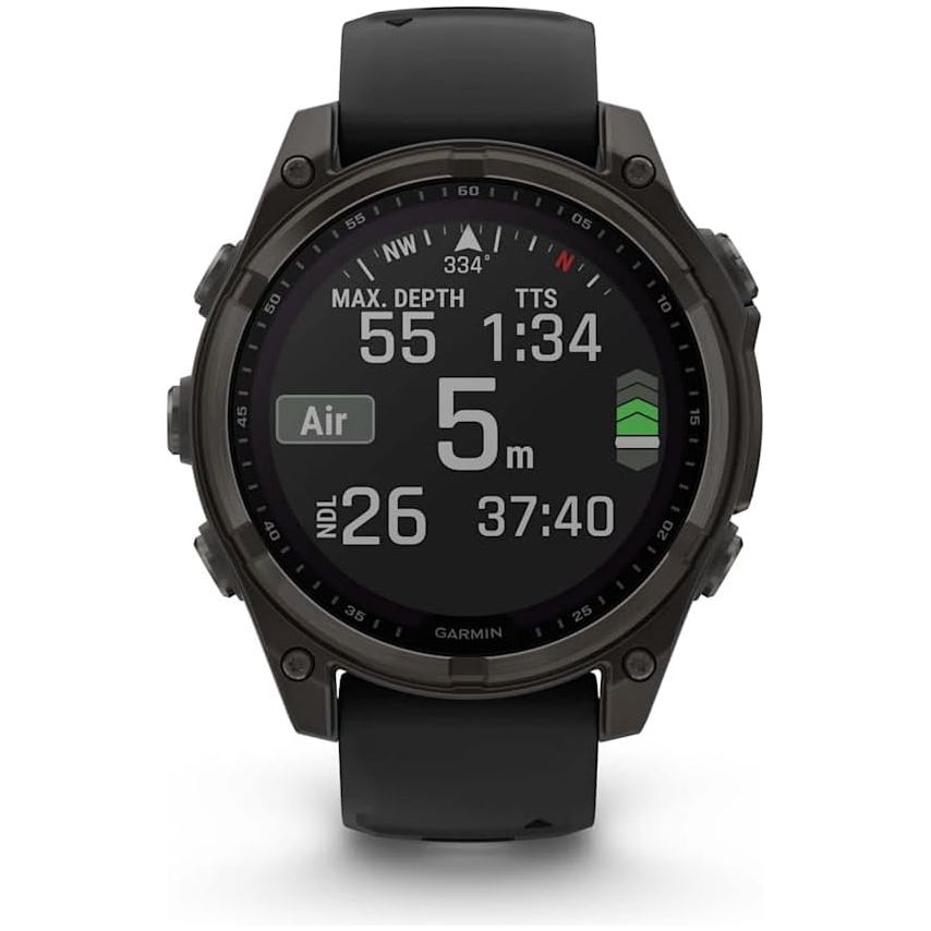 Buy Garmin,Garmin Fenix 8 Solar Sapphire GPS Smartwatch – 47mm, Carbon Grey Titanium with Black/Grey Silicone Band - Gadcet UK | UK | London | Scotland | Wales| Near Me | Cheap | Pay In 3 | Smart Watches