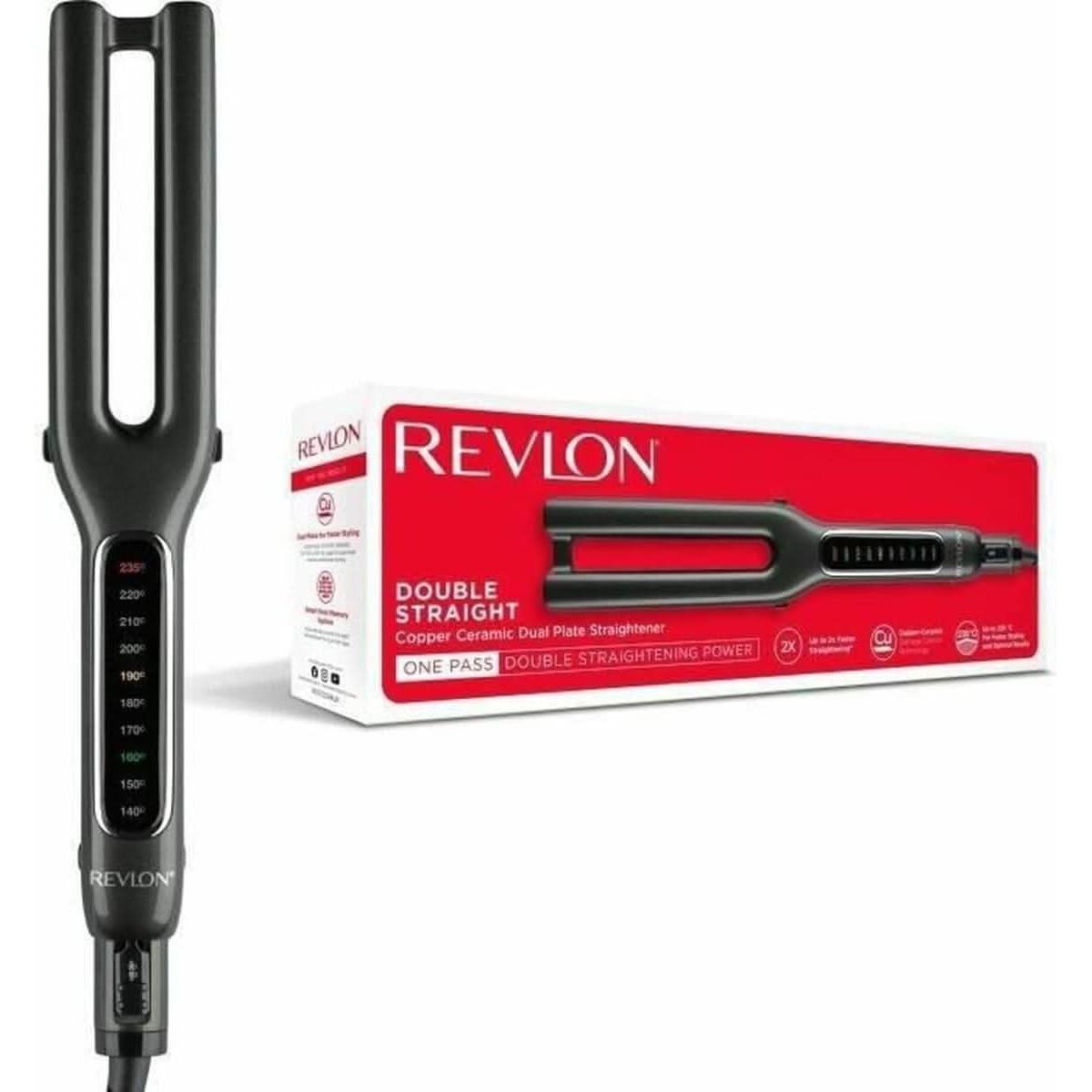 Buy Revlon,Revlon Double Straight Hair Straightener, Dual Plate, Copper Ceramic, 10 Heat Settings - RVST2204UK - Gadcet UK | UK | London | Scotland | Wales| Near Me | Cheap | Pay In 3 | Hair Straighteners
