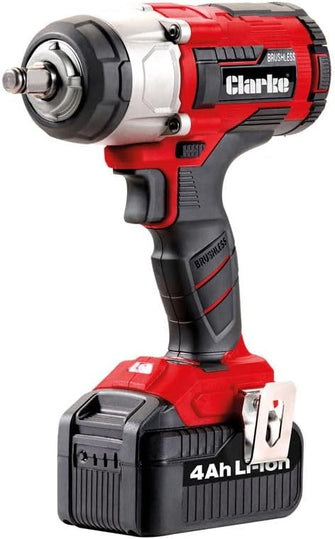 Clarke CIR184LIP 18V Impact Wrench – 400Nm, 1/2" Drive, 2x 4Ah Batteries & Charger Included