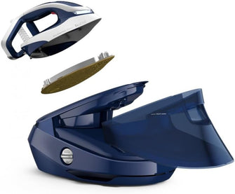 TEFAL Pro Express Vision GV9812 High Pressure Steam Generator Iron - Blue & White