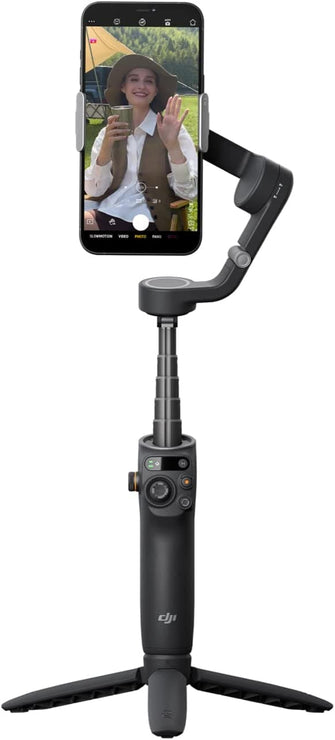 DJI,DJI OSMO Mobile 6 Smartphone Gimbal Stabilizer, 3-Axis Phone Gimbal, Built-In Extension Rod, Portable and Foldable, Android and iPhone Gimbal with ShotGuides, Vlogging Stabilizer, Slate Gray - Gadcet.com