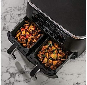 Buy Ninja,Ninja Foodi Dual Zone Digital Air Fryer, 2 Drawers, 7.6L, 6-in-1 Cooks 4-6 Portions, Non-Stick, Dishwasher Safe Baskets, Black - Gadcet UK | UK | London | Scotland | Wales| Ireland | Near Me | Cheap | Pay In 3 | AIR FRYER / GRILL