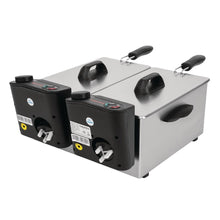 Caterlite Twin Tank Countertop Deep Fryer, Stainless Steel, 2 x 3.5L