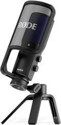 RØDE NT-USB+ Professional-Grade USB Microphone for Recording Exceptional Audio Directly to a Computer or Mobile Device , black