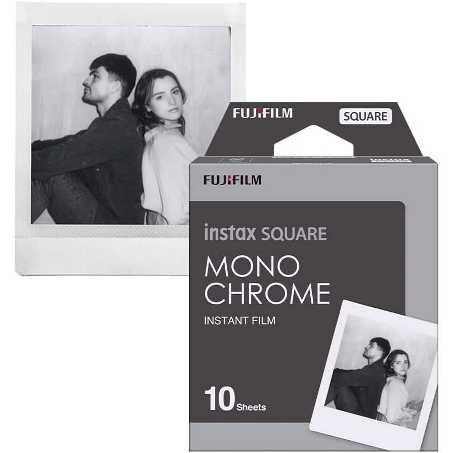 Buy instax,Fujifilm instax SQUARE Instant Film Monochrome – 10 Shot Pack - Gadcet UK | UK | London | Scotland | Wales| Near Me | Cheap | Pay In 3 | Instant Film Cameras