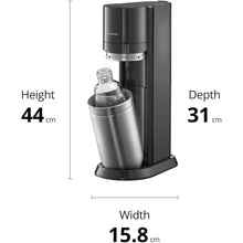 Buy SODASTREAM,SodaStream Duo Sparkling Water Maker - 2x 1L Bottles, BPA-Free, Glass Carafe, CO2 Gas Bottle, Retro Drinks Maker for Home Carbonated Water - Black - Gadcet UK | UK | London | Scotland | Wales| Near Me | Cheap | Pay In 3 | Kitchen & Home Appliances