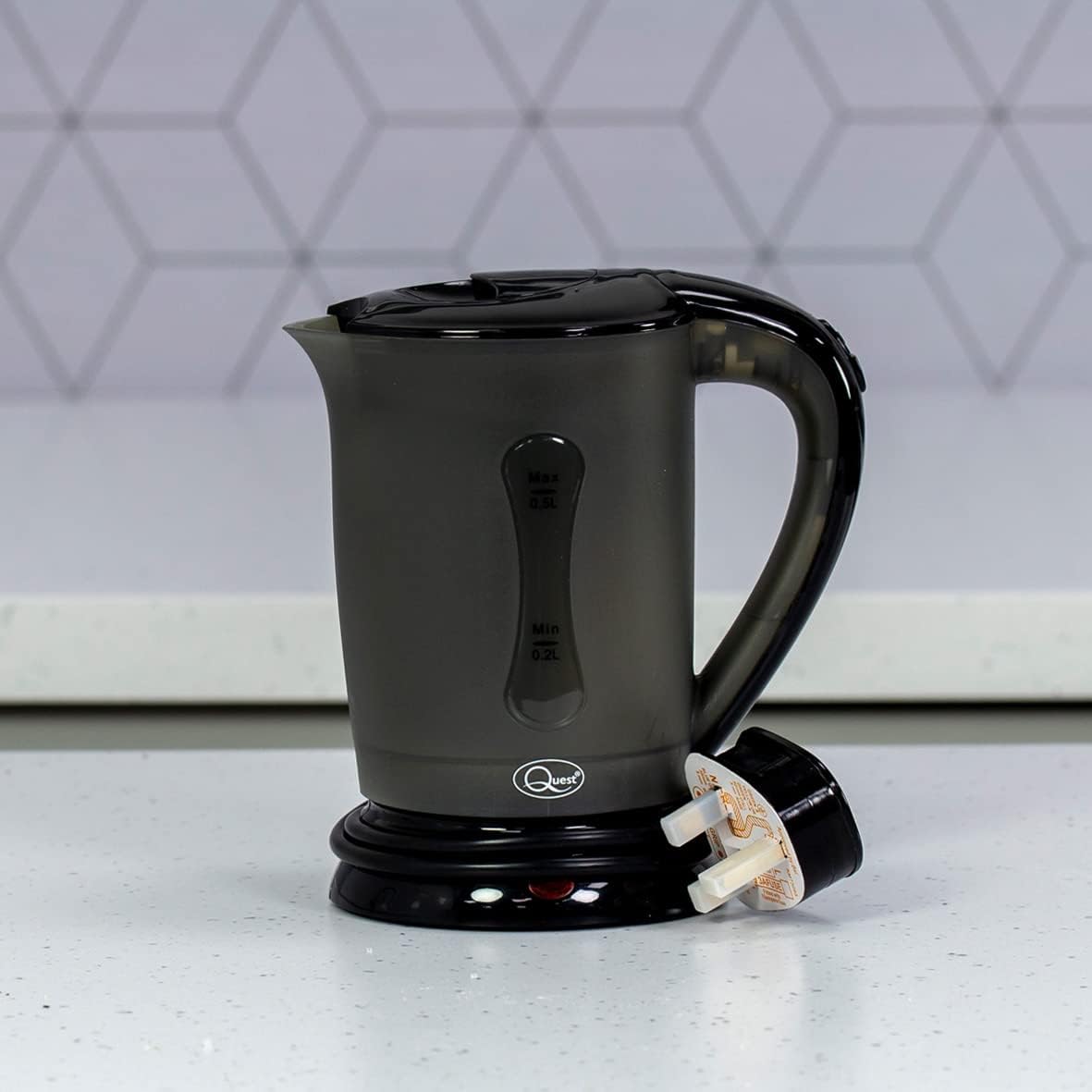 Buy Quest,Quest Black Travel Kettle with 2 Cups – Portable, Lightweight, Dual Voltage - Gadcet UK | UK | London | Scotland | Wales| Near Me | Cheap | Pay In 3 | Electric Kettles
