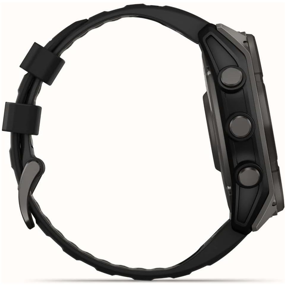 Buy Garmin,Garmin Fenix 8 - 51mm Solar Sapphire, Carbon Grey Titanium with Black/Grey Silicone Band - Gadcet UK | UK | London | Scotland | Wales| Near Me | Cheap | Pay In 3 | Smart Watches