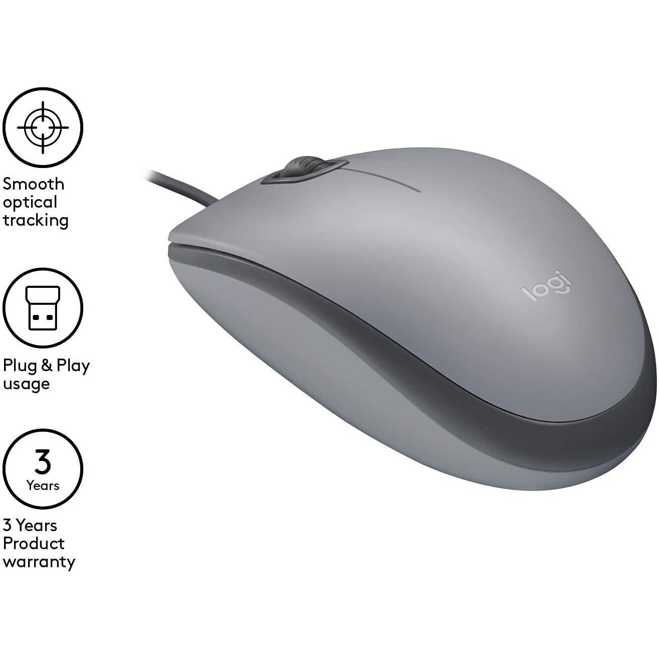 Buy Logitech,Logitech M110 Wired USB Mouse – Silent Clicks, Ambidextrous, Full-Size Comfort – Grey | PC/Mac/Laptop Compatible - Gadcet UK | UK | London | Scotland | Wales| Near Me | Cheap | Pay In 3 | Keyboard & Mouse