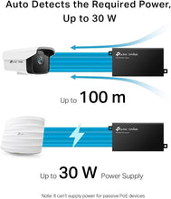 TP-Link POE160S PoE+ Injector – IEEE 802.3af/at, 2 x Gigabit Ports, Up to 30W Output, 100m PoE Distance, Plug & Play