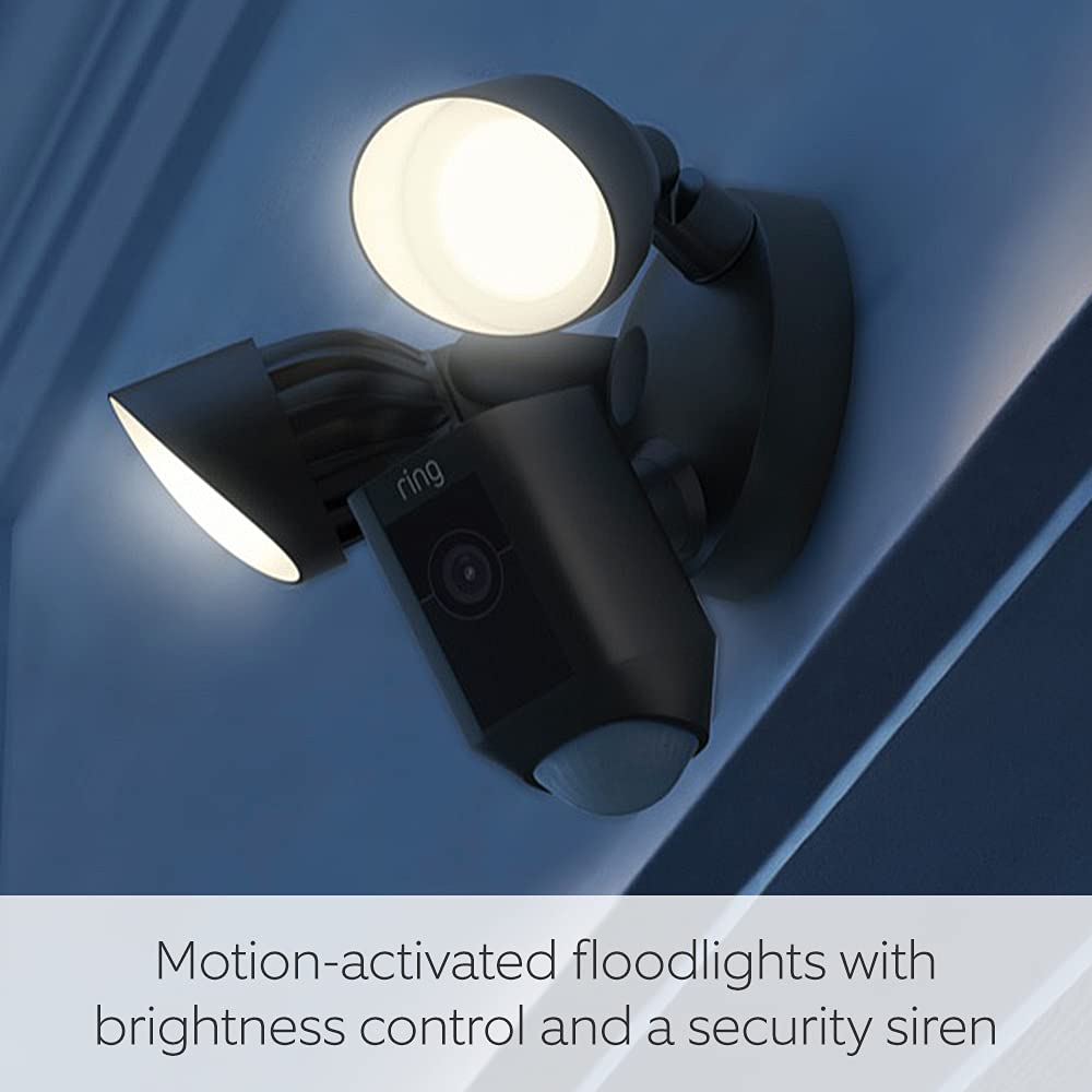 Buy Ecat Tech Ltd,Ring Floodlight Cam Wired Plus – Outdoor Security Camera (Black) - Gadcet UK | UK | London | Scotland | Wales| Near Me | Cheap | Pay In 3 | Surveillance Cameras