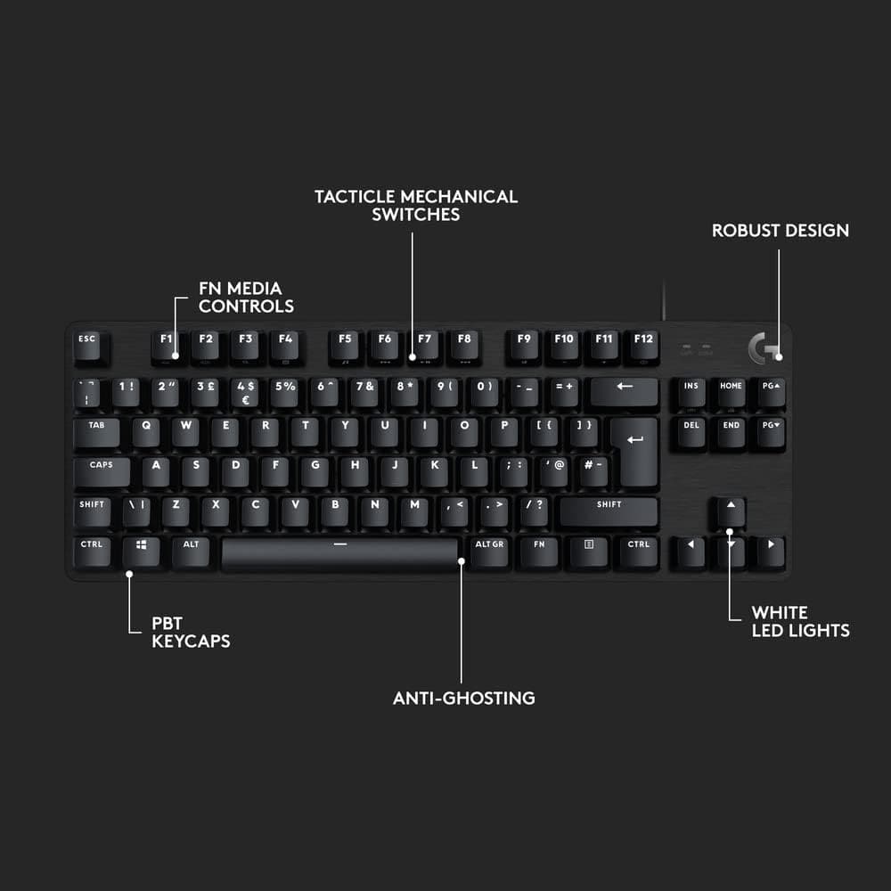 Buy Logitech,Logitech G413 TKL SE Mechanical Gaming Keyboard - Tactile Switches, Backlit, Anti-Ghosting, Windows/macOS Compatible, QWERTY UK Layout, Black - Gadcet UK | UK | London | Scotland | Wales| Ireland | Near Me | Cheap | Pay In 3 | Keyboards