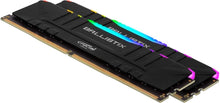 Crucial Ballistix RGB 16GB DDR4 3000MHz Desktop Gaming Memory Kit – 2 x 8GB, CL15, Black, BL2K8G30C15U4BL