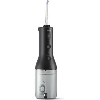 Philips Sonicare Cordless Power Flosser 3000 Oral Irrigator - Water Flosser for Teeth, Gums and Dental Care, Black (Model HX3826/33)