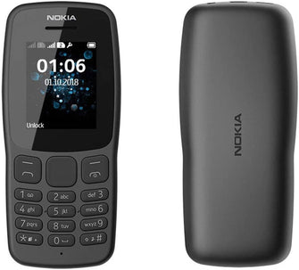 nokia,Nokia 106 4GB Dual Sim 2018 Dark Grey With LED Torch - FM Radio - Unlocked - Gadcet.com