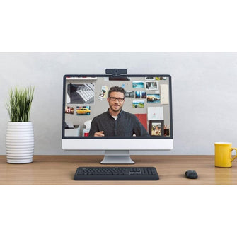 Logitech C925-E Business Webcam – 1080p HD, Autofocus, Light Correction, Privacy Shade, Black