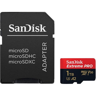 Buy SanDisk,SanDisk 1TB Extreme PRO microSDXC Card with RescuePro Deluxe, 200 MB/s, A2 App Performance, UHS-I Class 10 U3 V30, for Smartphones, Action Cameras, Drones - Gadcet UK | UK | London | Scotland | Wales| Near Me | Cheap | Pay In 3 | Flash Memory Cards