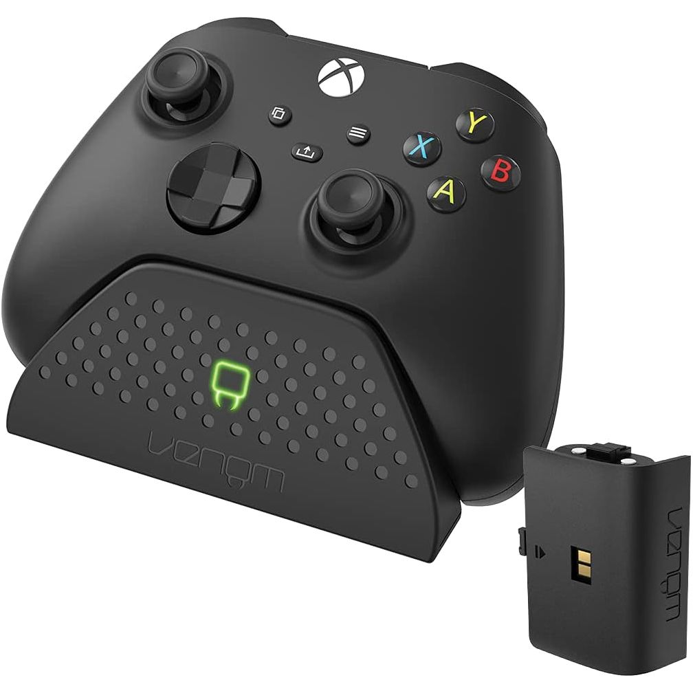 Venom Charging Dock with Rechargeable Battery Pack - Black for Xbox Series X|S & Xbox One