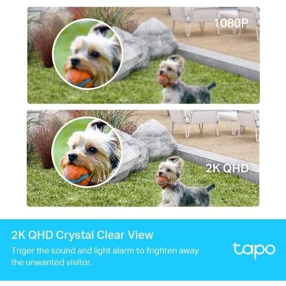 TP-Link,TP-Link Tapo 2K QHD Wireless Outdoor Security Camera, 1-Cam with Hub included, 180-Day Rechargeable Battery, 4MP, Colour Night Vision, AI Detection, SD Storage, Works with Alexa & Google (Tapo C420S1) - Gadcet.com