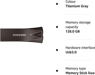 Buy Samsung,Samsung flash drive Titanium Gray 128 GB - Gadcet UK | UK | London | Scotland | Wales| Near Me | Cheap | Pay In 3 | Flash Memory Cards