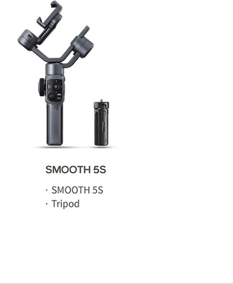 Buy ZHIYUN,Zhiyun Smooth 5S - Gimbal Stabilizer for Smartphones - Grey - Gadcet UK | UK | London | Scotland | Wales| Ireland | Near Me | Cheap | Pay In 3 | Camera Parts & Accessories