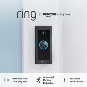 Buy Ring,Ring Video Doorbell Wired by Amazon | Doorbell Security Camera with 1080p HD Video - Advanced Motion Detection - Hardwired - Black - Gadcet UK | UK | London | Scotland | Wales| Ireland | Near Me | Cheap | Pay In 3 | Surveillance Cameras