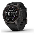 Garmin Fenix 7S Sapphire Solar - Carbon Grey DLC Titanium with Black Band