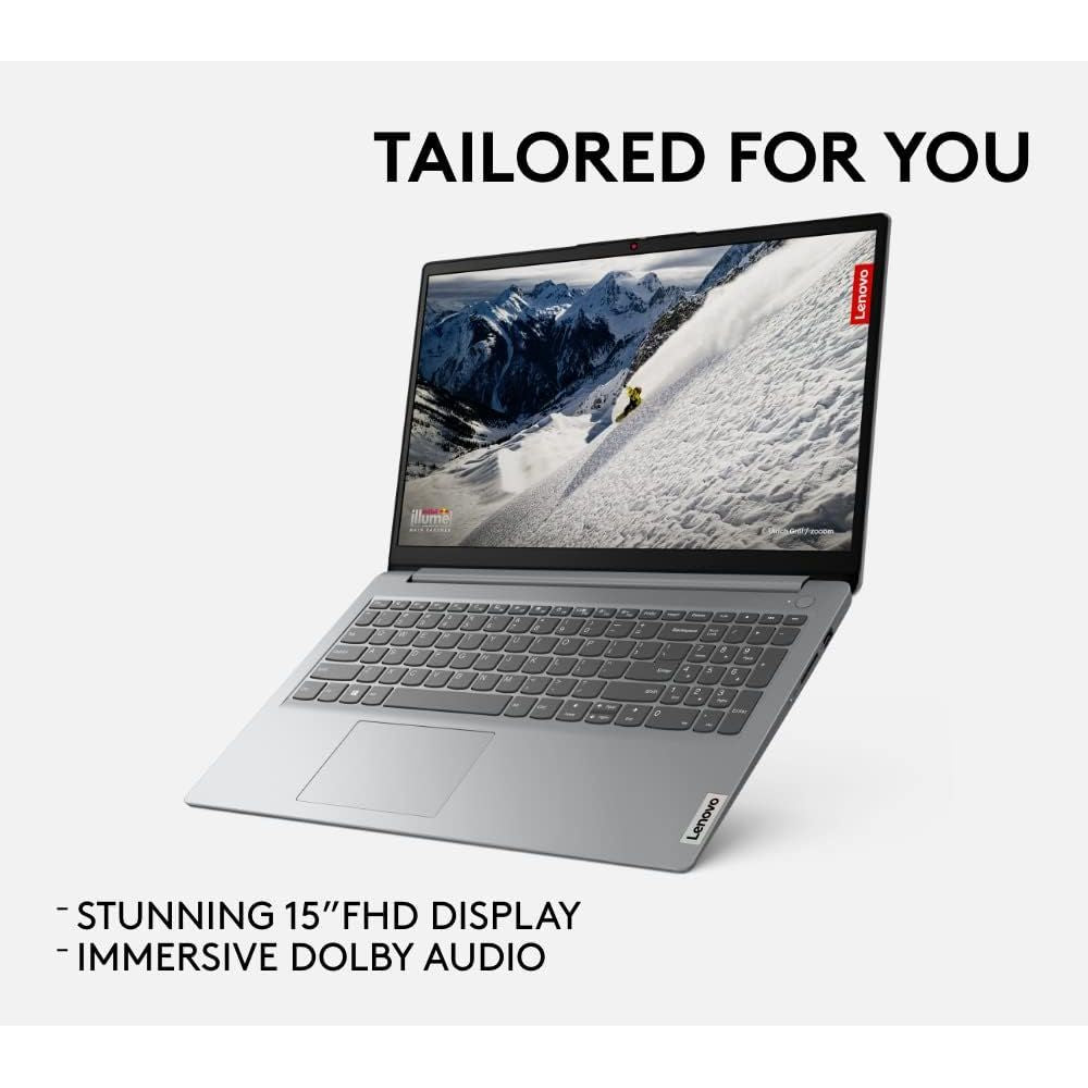 Lenovo IdeaPad 1 15IGL7 15.6” Laptop – Intel Celeron N4020, 4GB RAM, 128GB SSD, Windows 11 – Cloud Grey