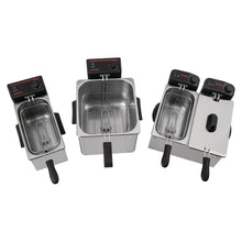 Caterlite Twin Tank Countertop Deep Fryer, Stainless Steel, 2 x 3.5L
