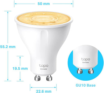 Buy Tapo,Tapo L610 Smart GU10 LED Bulbs (4-Pack), Warm Dimmable 1-100%, Wi-Fi Spotlight, Energy-Saving, Alexa & Google Compatible, No Hub Required - Gadcet UK | UK | London | Scotland | Wales| Near Me | Cheap | Pay In 3 | LED Light Bulbs