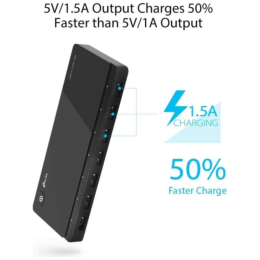 Buy TP-Link,TP-Link UH700 USB 3.0 Hub – 7-Port Docking Station with 5Gbps Transfer Speed, 1.5A Fast Charging, Power Adapter & 1m Cable – Windows, macOS & Linux Compatible - Gadcet UK | UK | London | Scotland | Wales| Near Me | Cheap | Pay In 3 | Network Cards & Adapters