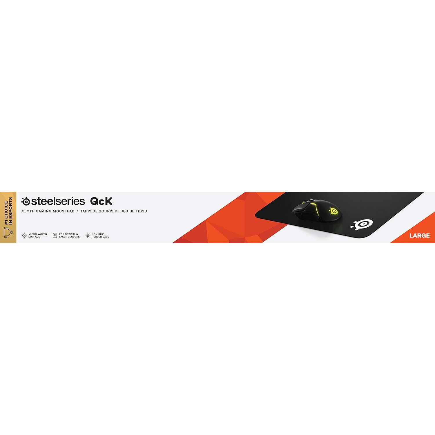 Buy Steelseries,SteelSeries QcK+ Large Gaming Mouse Pad – 450x400x2mm – Non-Slip Fabric Surface with Rubber Base – Black - Gadcet UK | UK | London | Scotland | Wales| Near Me | Cheap | Pay In 3 | Keyboard & Mouse