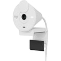 Logitech Brio 300 Full HD Webcam – White, 1080p USB-C Streaming Webcam with Privacy Shutter & Noise-Reducing Microphone