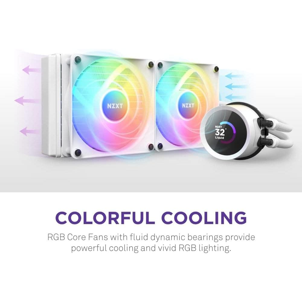 Buy Kraken,NZXT Kraken 360 RGB - RL-KR360-W1 - 360mm AIO CPU Liquid Cooler - Customizable 1.54" Square LCD Display for Images, Performance Metrics and More - 3 x F120 RGB Core Fans - White - Gadcet UK | UK | London | Scotland | Wales| Ireland | Near Me | Cheap | Pay In 3 | Computer Components