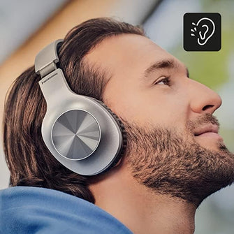 Buy Panasonic,Panasonic RB-HX220BDES Wireless Headphones, Over Ear Earphones With Ergonomic Fit, Extra Bass, Up to 23 Hours Playtime, Fast & Easy Connection and Folding Design, Silver - Gadcet UK | UK | London | Scotland | Wales| Near Me | Cheap | Pay In 3 | Headphones & Headsets