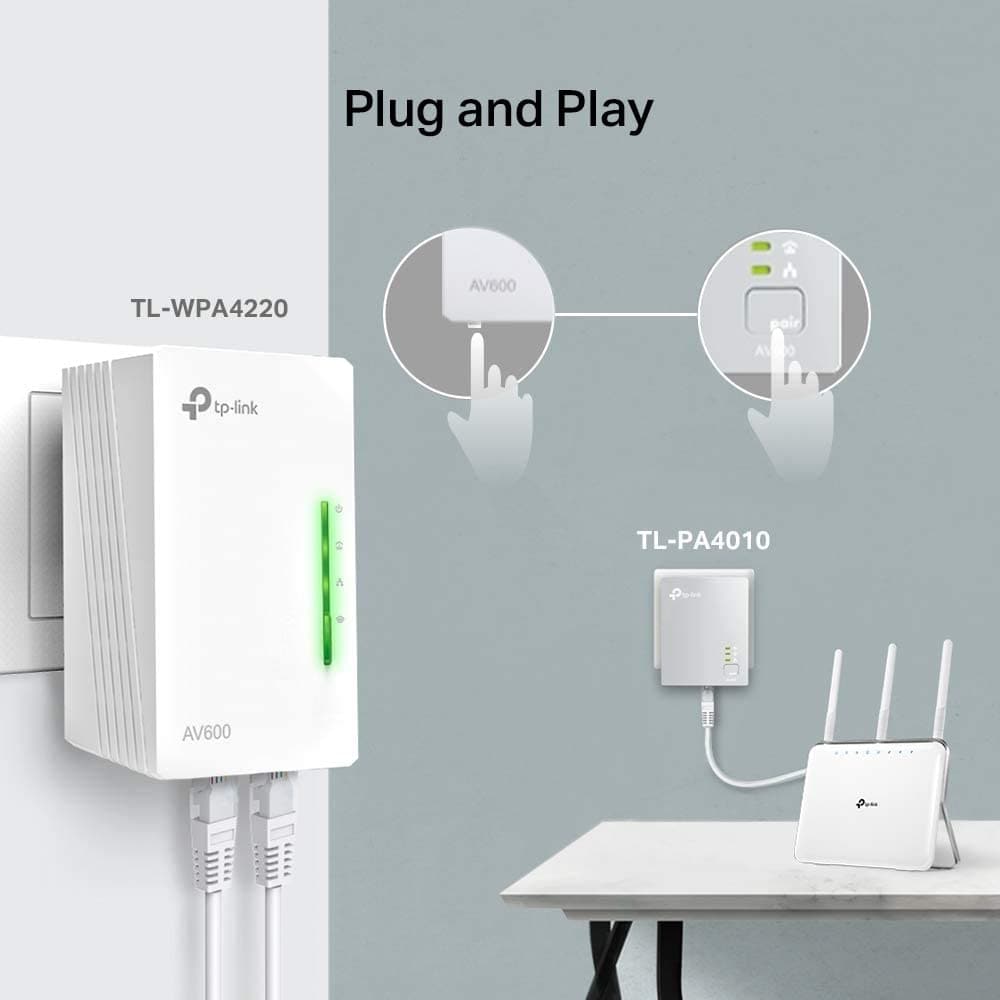 Buy TP-Link,TP-Link AV600 Powerline Adapter Wi-Fi Kit, Wi-Fi Booster/Hotspot/ Extender, Wi-Fi Speed up to 300Mbps, 2+1 Ports| N300 Mbps+AV600 Mbps plug and play - Gadcet.com | UK | London | Scotland | Wales| Ireland | Near Me | Cheap | Pay In 3 | Adapters