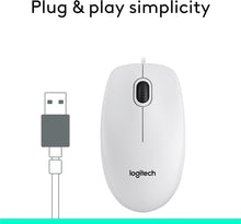 Buy Logitech,Logitech M100 Wired USB Mouse – 1000 DPI Optical Tracking, 3 Buttons, Ambidextrous – Compatible with PC, Mac & Laptop – White - Gadcet UK | UK | London | Scotland | Wales| Near Me | Cheap | Pay In 3 | Keyboard & Mouse